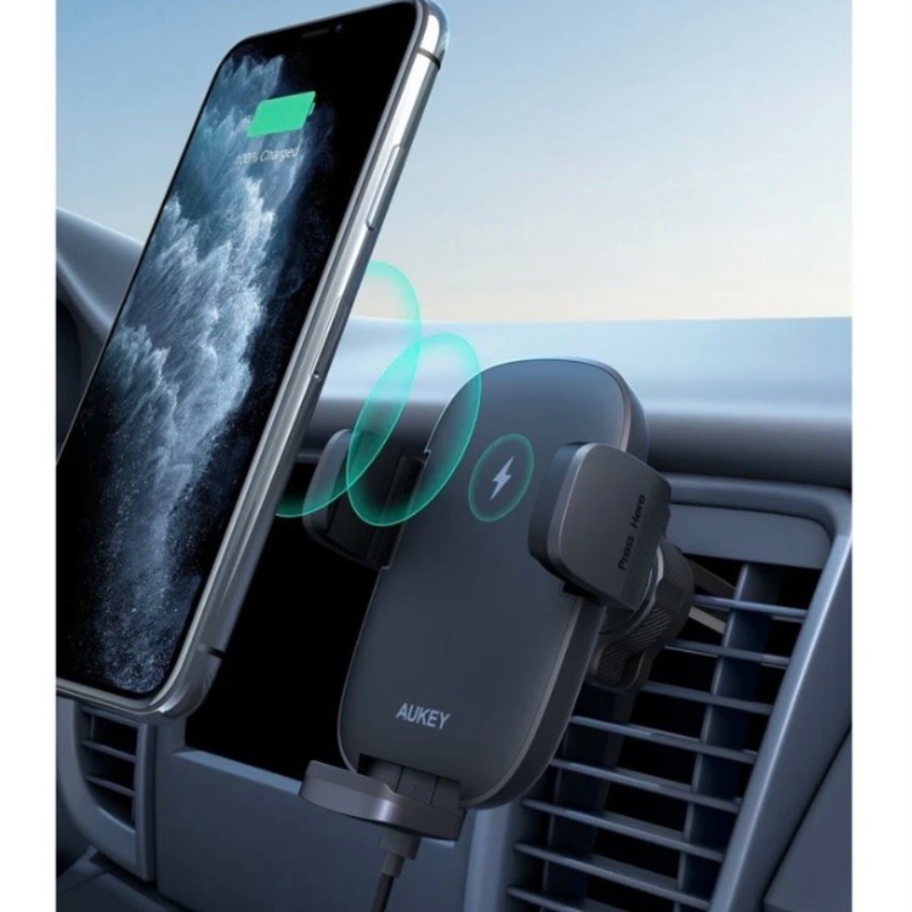 SEALED Fast Charging 2 in 1 Vehicle Phone Holder & Wireless Charger - Vent Clip